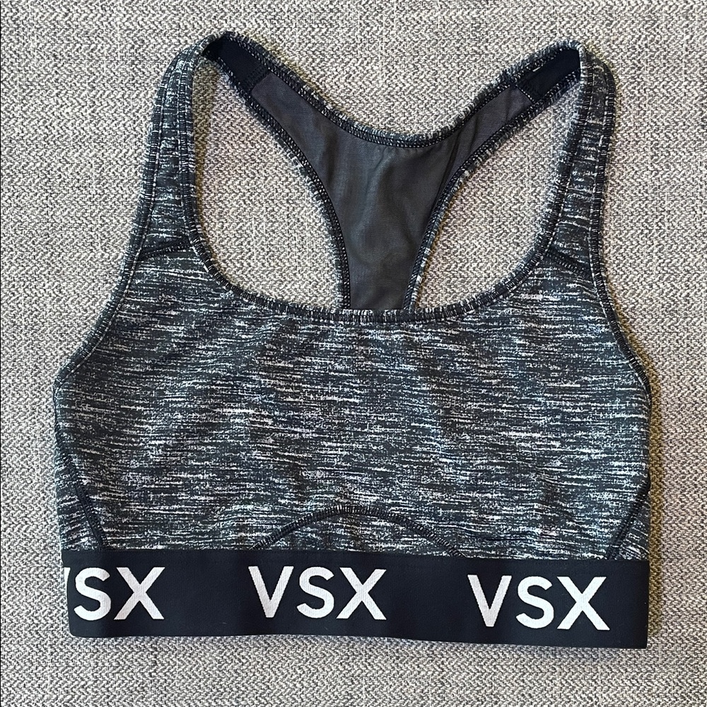 VSX Victoria's Secret Black and White Sports Bra. Size Small